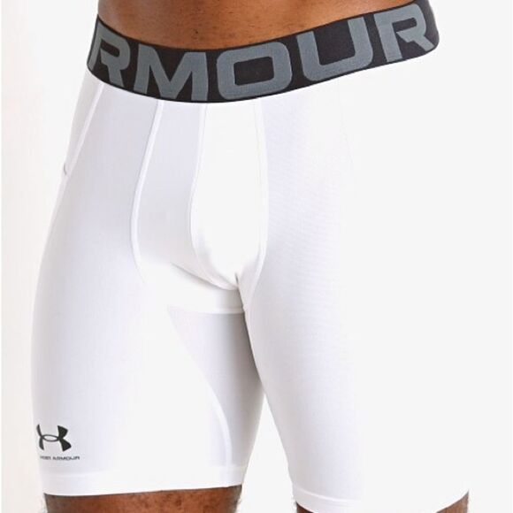 UNDER ARMOUR HEATGEAR COMPRESSION SHORTS WHITE size large‎ NWT in packaging - Picture 3 of 8